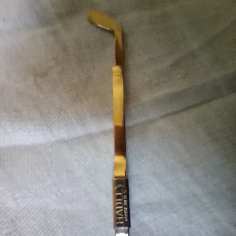Vintage Hadley Money Clip or Tie Bar Yellow Gold Tone Made USA Golf Club